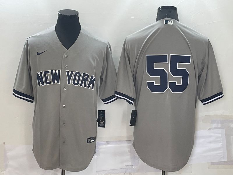 Men New York Yankees 55 No Name Grey Dream Game 2022 Nike MLB Jersey
